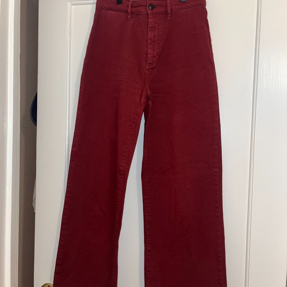 Vince cherry red crop trouser